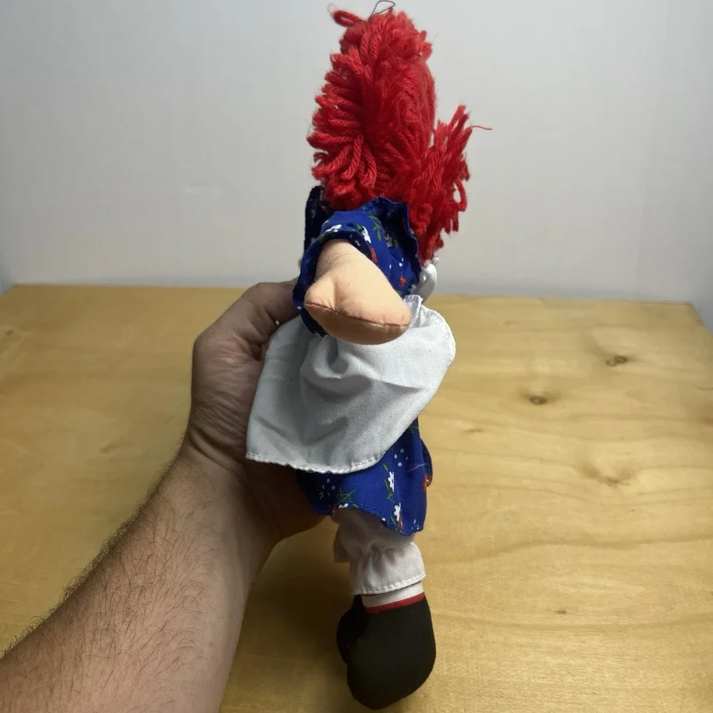 1987 *RAGGEDY‎ ANN DOLL* Vintage Playskool Fabric Stuffed Plush Toy Red Hair EUC
